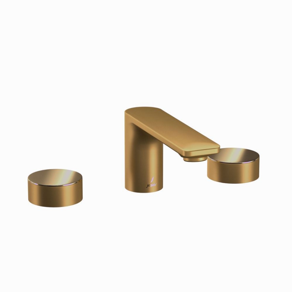 Picture of 3-Hole Basin Mixer - Lever: Gold Bright PVD | Body: Gold Matt PVD