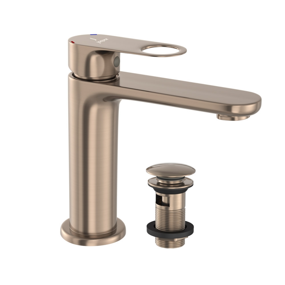 Picture of Single Lever Basin Mixer with click clack waste - Gold Dust