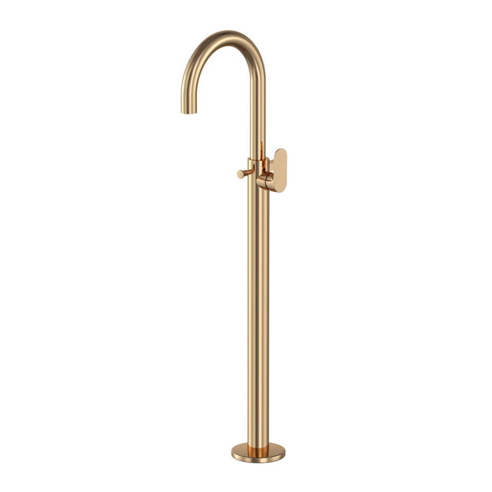 Picture of Exposed Parts of Floor Mounted Single Lever Bath Mixer - Auric Gold