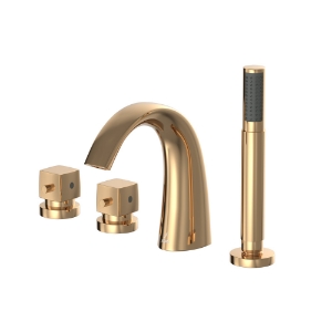 Picture of 4-Hole Thermostatic Bath & Shower Mixer - Auric Gold