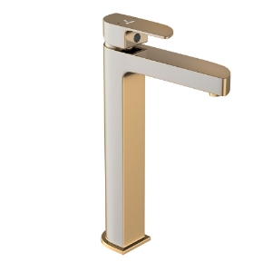 Picture of Single Lever High Neck Basin Mixer -Auric Gold