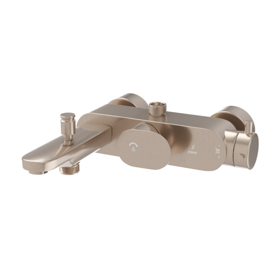 Picture of Exposed Thermostatic Bath & Shower Mixer 3-in-1 System - Gold Dust 
