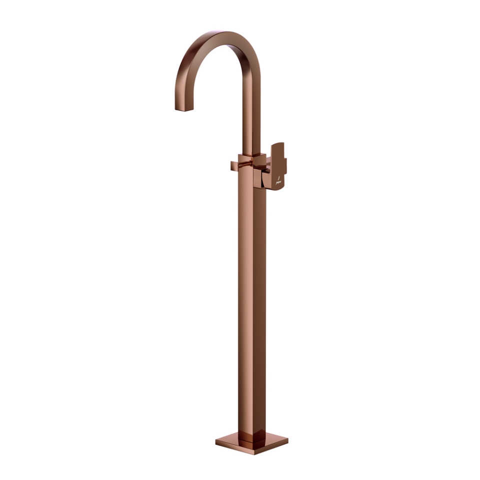 Picture of Kubix Prime Exposed Parts of Floor Mounted Single Lever Bath Mixer - Blush Gold PVD