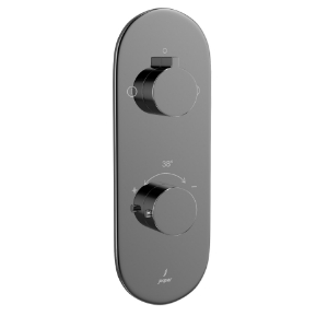 Picture of Aquamax Thermostatic Shower Mixer - Black Chrome 