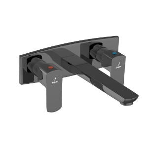 Picture of 3홀 벽붙이 세면 수전 - 블랙 크롬