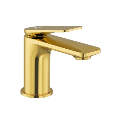 Picture of Single Lever Basin Mixer - Gold Bright PVD 