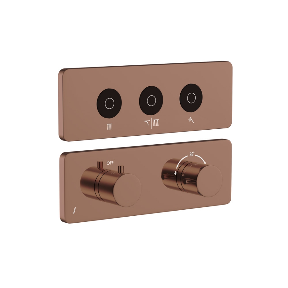 Picture of 3구 출수 CLOUD 터치 샤워 시스템 노출부 키트 - Blush Gold PVD