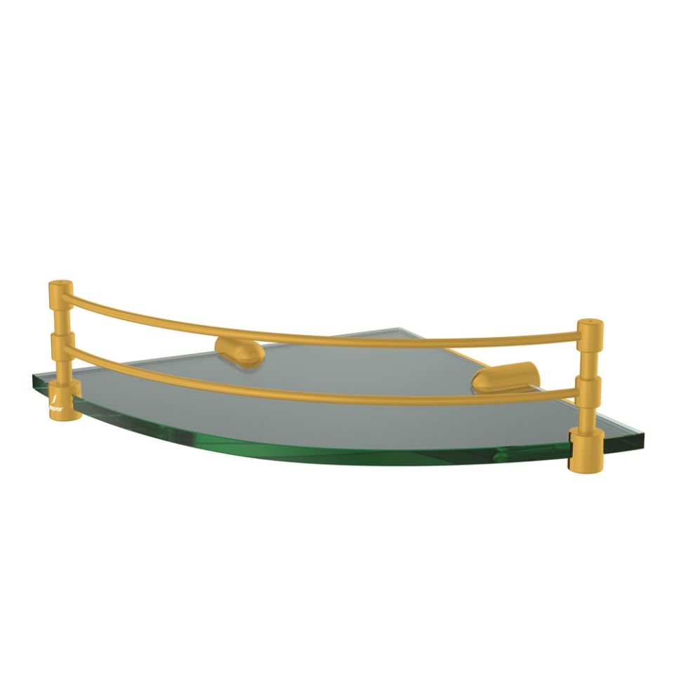 Picture of Corner Glass Shelf - Gold Matt PVD