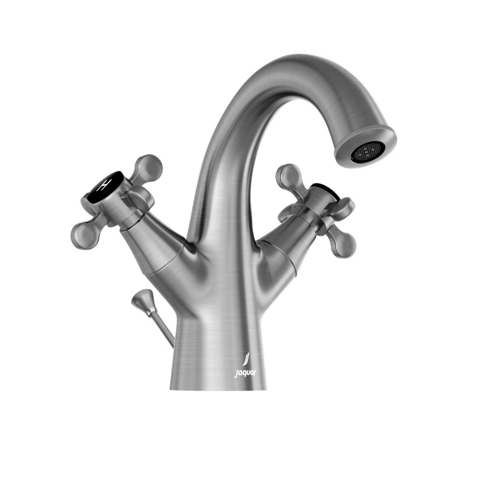 Picture of Monoblock Basin Mixer with popup waste - Stainless Steel