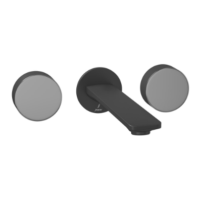 Picture of Exposed Part Kit of In-wall 3-Hole Basin Mixer - Lever: Black Chrome | Body: Black Matt