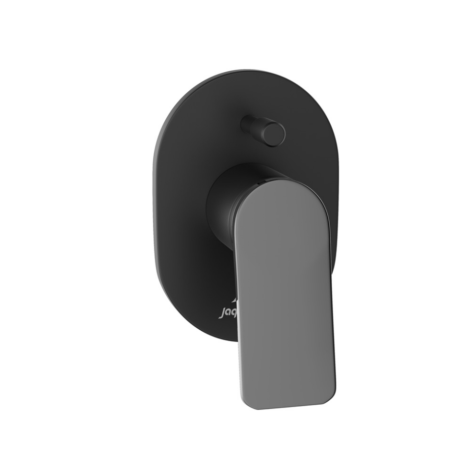 Picture of 싱글레버 벽매립 샤워 수전 노출 부분(고 수압) - 레버: 흑색 크롬 | 본체: 흑색 무광택