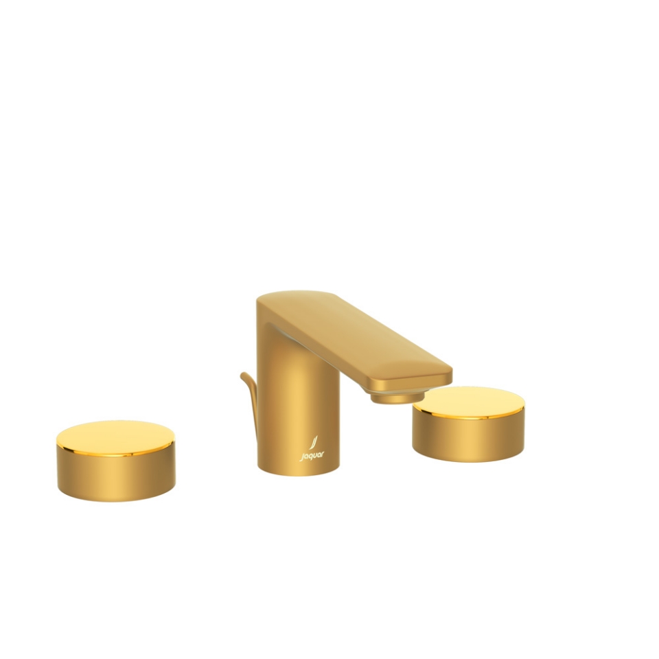 Picture of 3홀 세면 수전 - 레버: 금색 광택 PVD | 본체: 금색 무광택 PVD