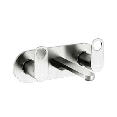 Picture of 벽부형 3홀 세면대 믹서 - Stainless Steel