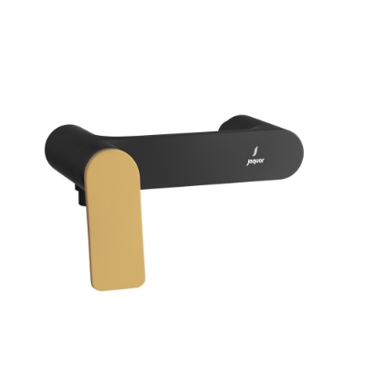 Picture of Single Lever Shower Mixer - Lever: Gold Matt PVD | Body: Black Matt