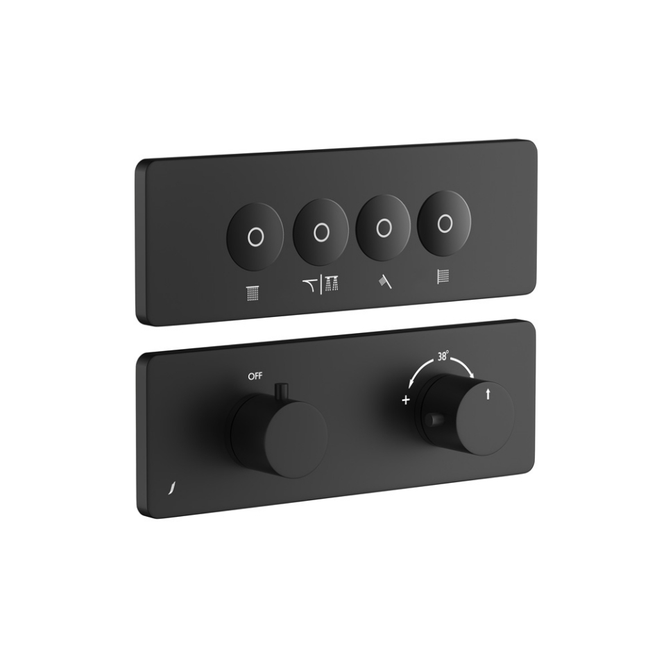 Picture of Exposed Part Kit of CLOUD Touch Shower System with 4 outlets - Black Matt