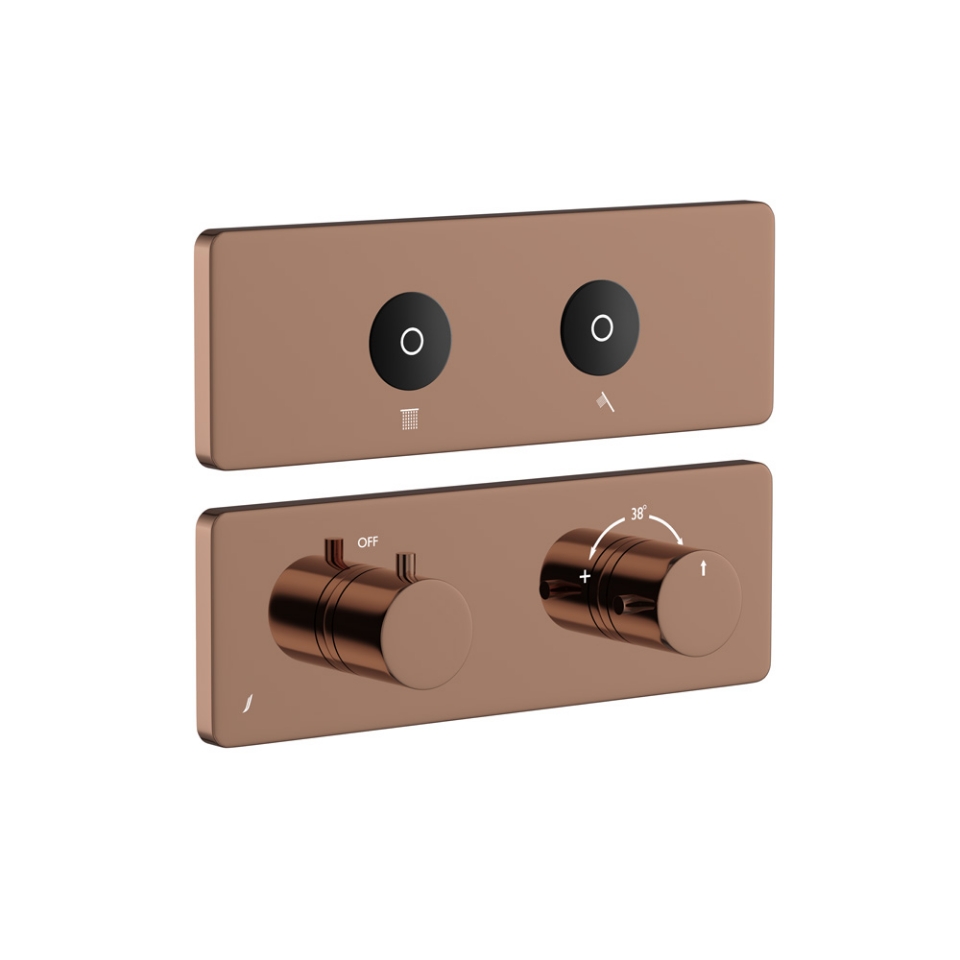 Picture of Exposed Part Kit of CLOUD Touch Shower System with 2 outlets - Blush Gold Bright PVD
